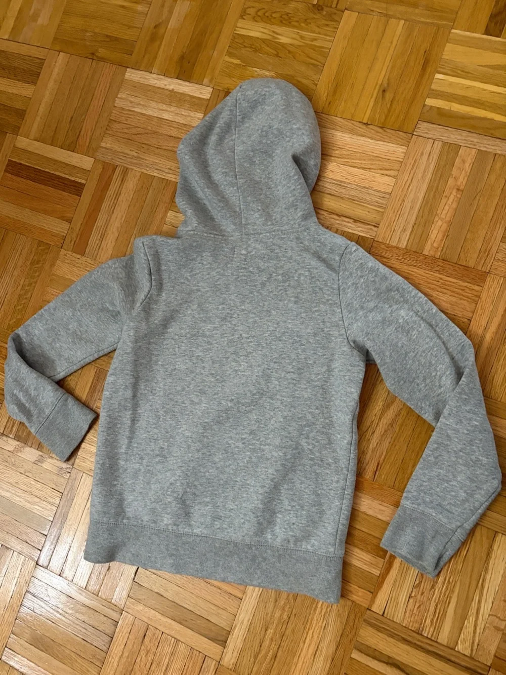 GAP Kids - Grey Hoodie w/ Pink-Embroidered Logo Girl’s Size 8 (Medium)